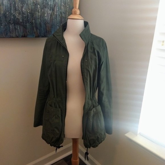 Express Army Green Parka - Picture 2 of 4